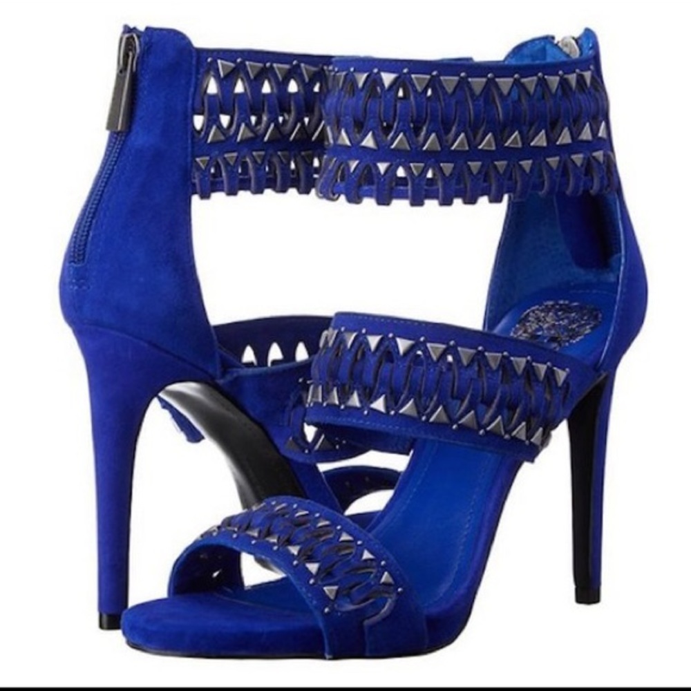 VINCE CAMUTO studded suede heels